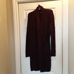 Ladies Plum/Wine XL Reitman's Front Cross Over Dress.